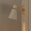 Load image into Gallery viewer, Farmhouze Light - Mid - Century 1 - Light Metal Adjutable Cone Wall Light - Wall Sconce - White - 
