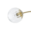 Load image into Gallery viewer, Farmhouze Light-Mid-Century 12-Light Sputnik Fluted Glass Bubble Semi Flush-Chandelier-Brass-
