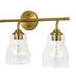 Load image into Gallery viewer, Farmhouze Light-Mid-Century 3-Light Clear Glass Bell Vanity Wall Lamp-Wall Sconce-Brass-
