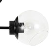 Load image into Gallery viewer, Farmhouze Light - Mid Century 3 - Light Clear Glass Globe Semi Flush Mount - Ceiling Light - Black - 

