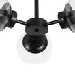 Load image into Gallery viewer, Farmhouze Light - Mid Century 3 - Light Clear Glass Globe Semi Flush Mount - Ceiling Light - Black - 
