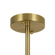 Load image into Gallery viewer, Farmhouze Light - Mid Century 3 - Light Clear Glass Globe Semi Flush Mount - Ceiling Light - Brass - 
