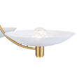 Load image into Gallery viewer, Farmhouze Light - Mid - Century 3 - Light Metal Saucer Semi Flush Ceiling Light - Ceiling Light - White + Brass - 
