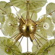 Load image into Gallery viewer, Farmhouze Light - Mid - Century 6 - Light Green Leaf Sunburst Sputnik Chandelier - Chandelier - 19 in - 
