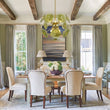 Load image into Gallery viewer, Farmhouze Light - Mid - Century 6 - Light Green Leaf Sunburst Sputnik Chandelier - Chandelier - 19 in - 
