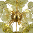 Load image into Gallery viewer, Farmhouze Light - Mid - Century 6 - Light Green Leaf Sunburst Sputnik Chandelier - Chandelier - 19 in - 

