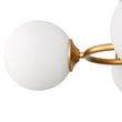 Load image into Gallery viewer, Farmhouze Light - Mid - Century 6 - Light Opal Glass Bubble Round Chandelier - Chandelier - Brass - 
