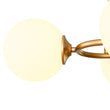 Load image into Gallery viewer, Farmhouze Light - Mid - Century 6 - Light Opal Glass Bubble Round Chandelier - Chandelier - Brass - 
