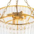 Load image into Gallery viewer, Farmhouze Light-Mid-Century 7-Light Cascaded Glass Tube Tiered Chandelier-Chandelier-Brass-
