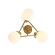 Load image into Gallery viewer, Farmhouze Light - Mid - Century Brass Frosted Glass Globe Sputnik Ceiling Light - Chandelier - Brass - 

