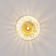 Load image into Gallery viewer, Farmhouze Light - Mid - Century Brass Rippled Glass Globe Wall Light Semi Flush Mount - Ceiling Light - 1 Pack - 
