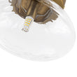 Load image into Gallery viewer, Farmhouze Light - Mid - Century Brass Rippled Glass Globe Wall Light Semi Flush Mount - Ceiling Light - 1 Pack - 
