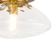 Load image into Gallery viewer, Farmhouze Light - Mid - Century Brass Rippled Glass Globe Wall Light Semi Flush Mount - Ceiling Light - 1 Pack - 
