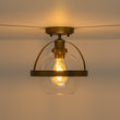 Load image into Gallery viewer, Farmhouze Light-Mid-Century Brass Single Clear Glass Globe Ceiling Light-Ceiling Light-Brass-
