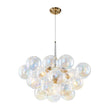 Load image into Gallery viewer, Farmhouze Light - Mid - Century Clear Rainbow Glass Cluster Bubble Chandelier - Chandelier - 24.8 in - 
