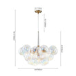Load image into Gallery viewer, Farmhouze Light - Mid - Century Clear Rainbow Glass Cluster Bubble Chandelier - Chandelier - 24.8 in - 
