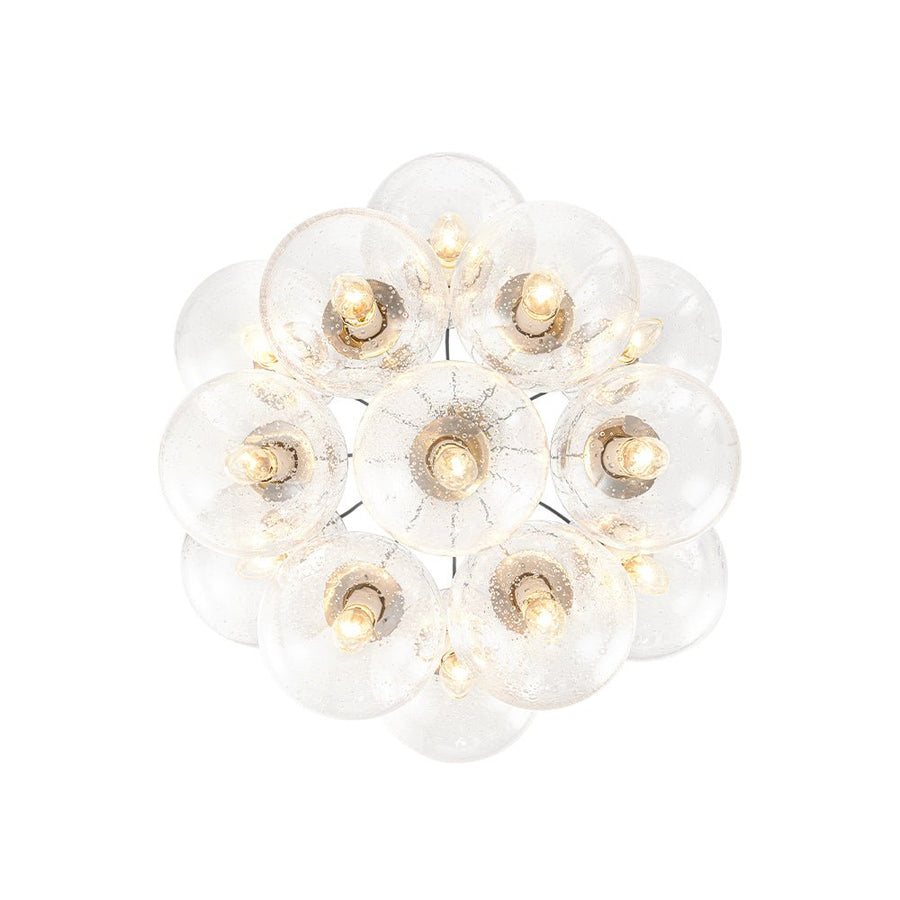Farmhouze Light - Mid - Century Cluster Bubble Seeded Glass Globe Chandelier - Chandelier - 13 Bulbs - 