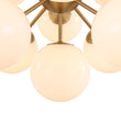 Load image into Gallery viewer, Farmhouze Light - Mid - Century Cluster White Glass Bubble Sphere Sputnik Chandelier - Chandelier - Nickel - 
