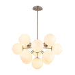 Load image into Gallery viewer, Farmhouze Light - Mid - Century Cluster White Glass Bubble Sphere Sputnik Chandelier - Chandelier - Nickel - 
