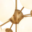 Load image into Gallery viewer, Farmhouze Light - Mid - Century Cluster White Glass Bubble Sphere Sputnik Chandelier - Chandelier - Nickel - 
