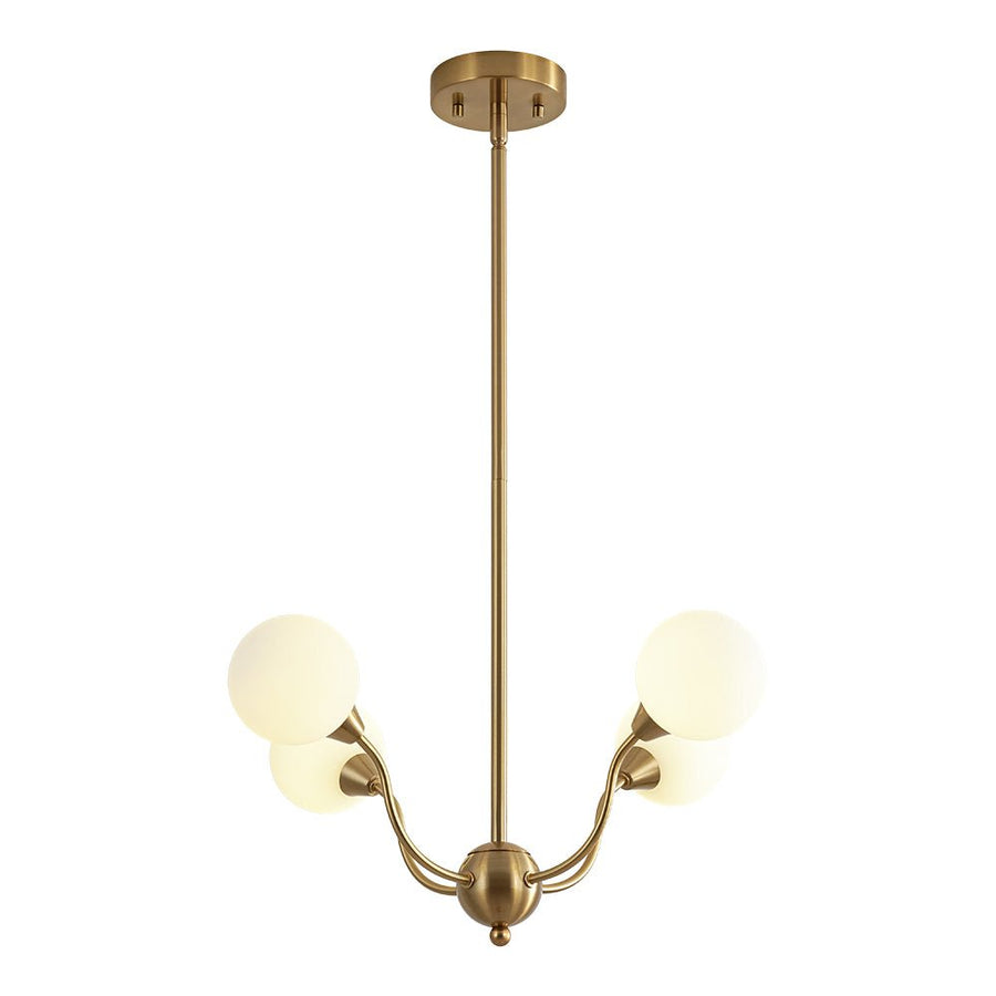 Farmhouze Light - Mid - Century Firework Milky Glass Globe Bubble Chandelier - Chandelier - 4 - Light - 