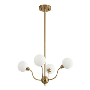 Farmhouze Light - Mid - Century Firework Milky Glass Globe Bubble Chandelier - Chandelier - 4 - Light - 