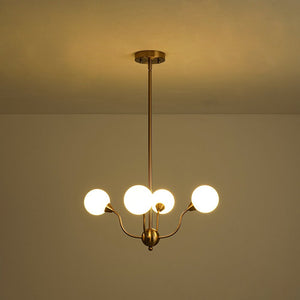 Farmhouze Light - Mid - Century Firework Milky Glass Globe Bubble Chandelier - Chandelier - 4 - Light - 