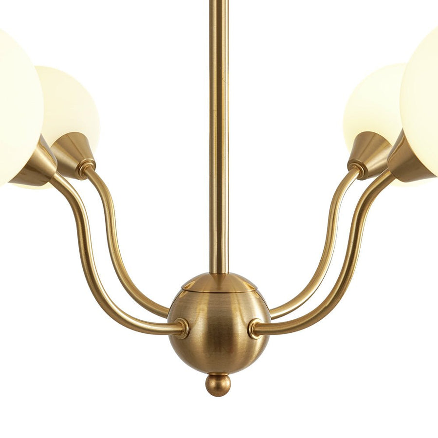 Farmhouze Light - Mid - Century Firework Milky Glass Globe Bubble Chandelier - Chandelier - 4 - Light - 