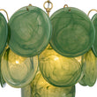Load image into Gallery viewer, Farmhouze Light-Mid-Century Forest Green Swirl Glass Round Tiered Chandelier-Chandelier-Brass-
