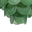 Load image into Gallery viewer, Farmhouze Light-Mid-Century Forest Green Swirl Glass Round Tiered Chandelier-Chandelier-Brass-
