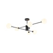Load image into Gallery viewer, Farmhouze Light - Mid - Century Linear Frosted Glass Globe Sputnik Ceiling Light - Ceiling Light - Black - 
