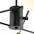 Load image into Gallery viewer, Farmhouze Light - Mid - Century Linear Frosted Glass Globe Sputnik Ceiling Light - Ceiling Light - Black - 
