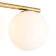Load image into Gallery viewer, Farmhouze Light - Mid - Century Linear Milky White Glass Globe Ceiling Light - Ceiling Light - Brass - 

