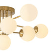 Load image into Gallery viewer, Farmhouze Light - Mid - Century Milky Glass Bubble Sputnik Semi Flush Mount - Ceiling Light - Brass - 
