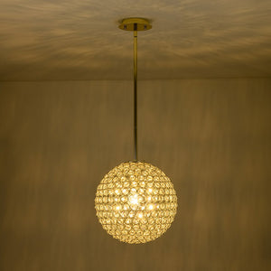 Farmhouze Light - Mid - Century Modern Luxe Gold Crystal Sphere Chandelier - Chandelier - Gold - 