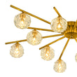 Load image into Gallery viewer, Farmhouze Light-Mid-Century Sparkled Crystal Round Tiered Sputnik Ceiling Light-Chandelier-Brass-
