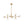 Load image into Gallery viewer, Farmhouze Light - Mid - Century Sputnik Clear Glass Globe Linear Island Chandelier - Chandelier - Brass - 
