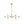 Load image into Gallery viewer, Farmhouze Light - Mid - Century Sputnik Clear Glass Globe Linear Island Chandelier - Chandelier - Brass - 
