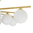 Load image into Gallery viewer, Farmhouze Light-Mid-Century Tiered Frosted Glass Bubble Round Sputnik Ceiling Light-Chandelier-Brass-
