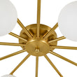 Load image into Gallery viewer, Farmhouze Light-Mid-Century Tiered Frosted Glass Bubble Round Sputnik Ceiling Light-Chandelier-Brass-
