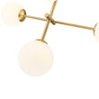 Load image into Gallery viewer, Farmhouze Light-Mid-Century Tiered Frosted Glass Globe Sputnik Entry Chandelier-Chandelier-Brass Black-
