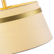 Load image into Gallery viewer, Farmhouze Light-Mid-Century White Fabric Round Drum Shade Ceiling Light-Ceiling Light-Brass-
