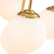 Load image into Gallery viewer, Farmhouze Light-Mid-Century White Glass Globe Brass Tiered Sputnik Chandelier-Chandelier-Brass-
