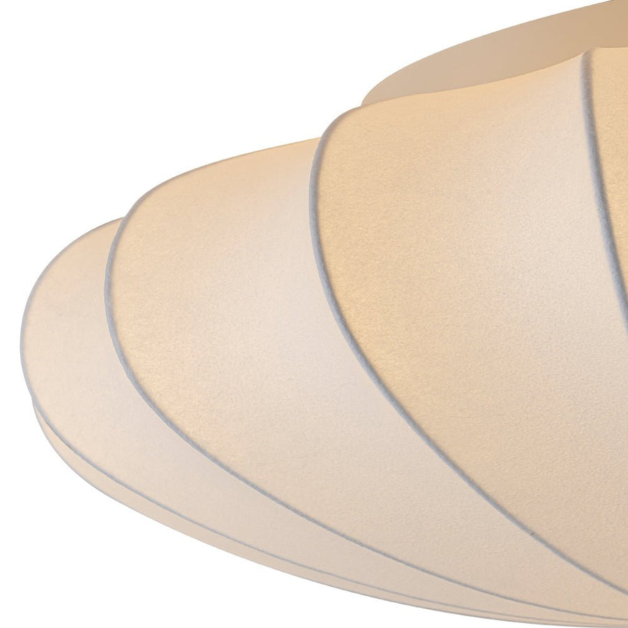 Farmhouze Light - Mid - century White Silk Flush Mount Light - Ceiling Light - 15 in - 