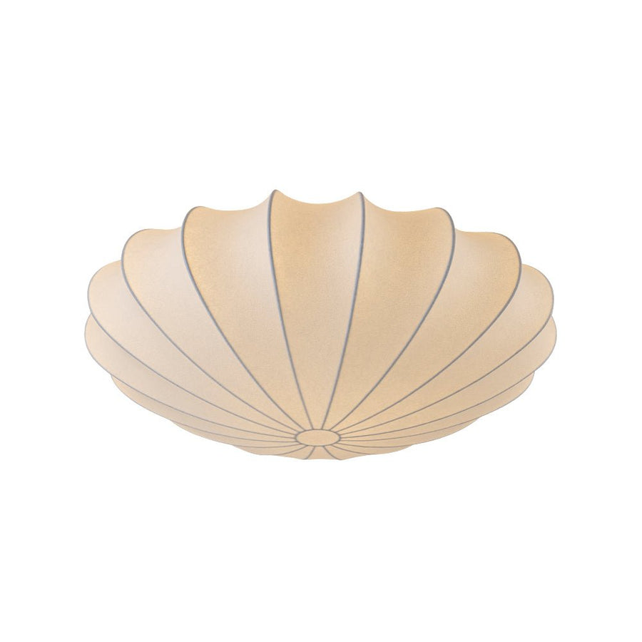 Farmhouze Light - Mid - century White Silk Flush Mount Light - Ceiling Light - 15 in - 