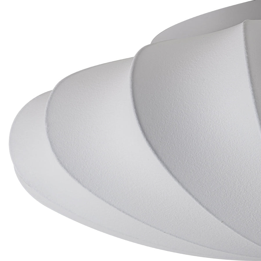 Farmhouze Light - Mid - century White Silk Flush Mount Light - Ceiling Light - 15 in - 