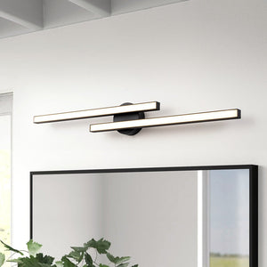 Farmhouze Light - Minimalist 2 - Light Linear Dimmable LED Semi Flush Wall Light - Wall Sconce - 35in/3000K - 