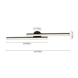 Farmhouze Light - Minimalist 2 - Light Linear Dimmable LED Semi Flush Wall Light - Wall Sconce - 47in/6000K - 