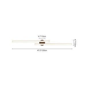 Farmhouze Light - Minimalist 2 - Light Linear Dimmable LED Semi Flush Wall Light - Wall Sconce - 47in/6000K - 