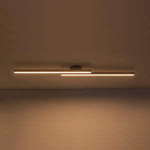 Farmhouze Light - Minimalist 2 - Light Linear Dimmable LED Semi Flush Wall Light - Wall Sconce - 47in/6000K - 